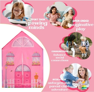Vente en gros <span class=keywords><strong>Tente</strong></span> <span class=keywords><strong>de</strong></span> maison <span class=keywords><strong>de</strong></span> jeu <span class=keywords><strong>de</strong></span> style <span class=keywords><strong>jardin</strong></span> fleuri multicolore <span class=keywords><strong>de</strong></span> couleur rose vif pour filles princesse bébé - Product Image 2