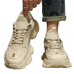 Zapatos Deportivos de Moda para Hombre, Transpirables, Ligeros, con Cordones, a Rayas, con Plataforma, Antideslizantes, Blancos, para Correr - Product Image 1