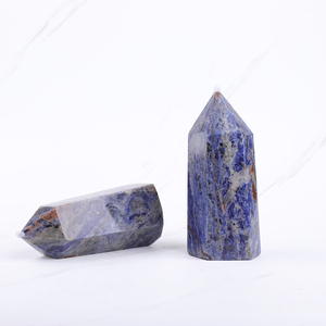 Quartz naturel Sodalit/pierre veine bleue Points cristaux de pierres précieuses pierres de guérison pour la décoration de la maison - Product Image 1