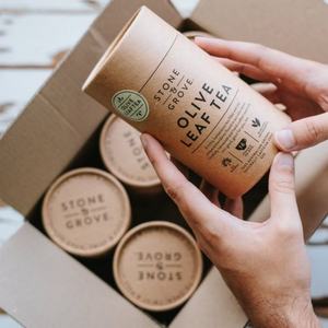 Caja de Cartón con Forma de Cilindro para Alimentos, con Etiqueta Personalizada Crown Win, Hecha con Materiales Reciclados, para Proteger Galletas y Té - Product Image 5