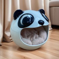 Lit pour chat en forme de dôme antibactérien personnalisé, maison pour animaux de compagnie semi-fermée de luxe, nouveau matériau, abri intérieur, cachette pour chaton
