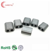 Anneau de ferrite NiZn monolithique à double chemin Careful RID pour câbles de signal en paire