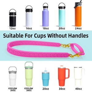 Sangle de poignée pour bouteille d'eau en silicone compatible avec la plupart des bouteilles, accessoires pour tasses, porte-bouteille durable - Product Image 5