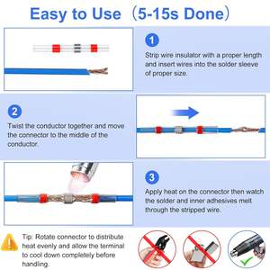 Manchon thermorétractable en polyoléfine pour ingénierie chimique, rapport 2:1, étanche, pour connecteur de câble, manchon de soudure - Product Image 5