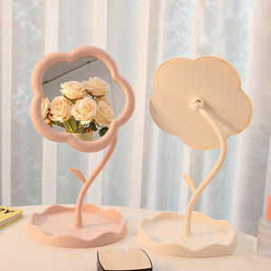 HQ Mixed Proc Discount Personalized Flower Vanity <b>Mirror</b> <b>Light</b> Portable Cosmetic Organizer Bedroom Dormitory Travel Desktop - Product Image 2