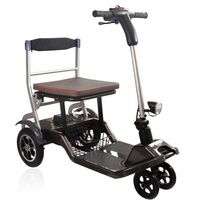 KSM-907 2023 Scooter Eléctrico de 4 Ruedas Más Vendido, Plegable Automático, Ligero, Scooter de Movilidad de 3 Ruedas, 19 kg