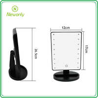 Miroir Cosmétique LED Portable Moderne, Vente en Gros Usine, Meilleures Ventes, Finition Argentée, Pliable, Logo Personnalisable