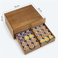 Boîte à capsules de café en bois de luxe Landy à double tiroir, grande capacité, organisateur de dosettes de café, vente en gros, fournisseur d'usine