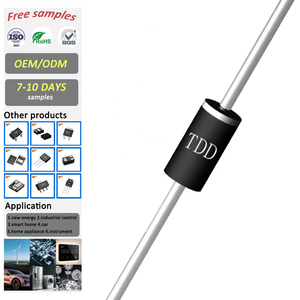 Nhà máy trực tiếp linh kiện điện tử 1n4148 điốt đơn do-35 100V 200mA chỉnh lưu thông qua lỗ <span class=keywords><strong>Diode</strong></span> - Product Image 1