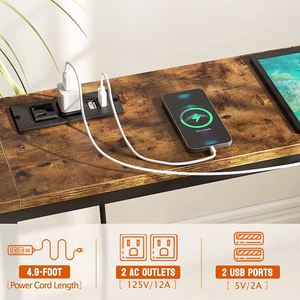 Lối vào hẹp hành lang gầy phía sau bàn ghế bàn điều khiển bảng với ổ cắm bàn sofa với Trạm Sạc - Product Image 4