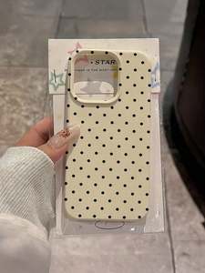 Funda Minimalista para Teléfono con Diseño de Puntos Blancos y Negros para iPhone 17 Air 12 13 Pro Max 14 15 16 Plus, Funda Protectora Antigolpes - Product Image 4