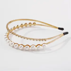 Perlas de diamante delicadas vintage, banda para la cabeza de alta calidad