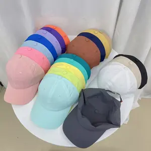 Chapéus de pai em cores personalizadas, leves, de secagem rápida, impermeáveis, verão, liso, em branco, não estruturado, baixo perfil, 6 painéis
