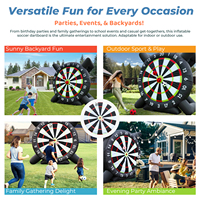 Jeu de Fléchettes de Football Géant Gonflable Grande Cible de Tir pour Jeux de Plein Air, le Camping et les Fêtes de Football