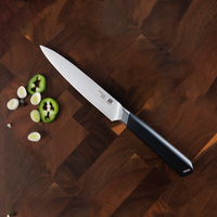 Professionele 5 inch zwarte POM-handgreep 3Cr13 roestvrijstalen keukenmes voor het snijden van vlees, groenten en fruit