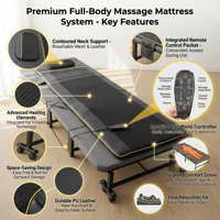 Matelas chauffant de luxe King Size avec couche supérieure en mousse à mémoire de forme et oreiller intégré pour le cou, pour un confort et un sommeil ultimes