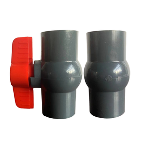 Valve Factory <strong>Rock</strong> Bottom Price Plain Socket Thread Ends White Grey Blue Color PVC Compact Octagonal Manual Ball Valve - Product Image 4