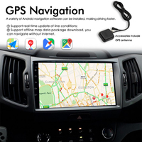 Radio Mobil Auto navigasi GPS, Radio mobil Multimedia 2Din Android 13 2DIN 8GB + 128GB dengan kontrol suara AI untuk KIA Sportage 3 2010-2016