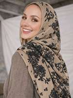 OEM&ODM Hijab en dentelle modal, Foulard à motifs animaliers, Châle de luxe, Hijabs pour femmes musulmanes, Foulards imprimés en modal, Châle Pashmina, Châles en rayonne