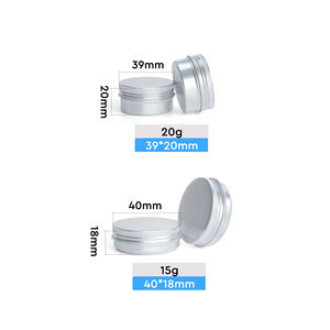 Pot en aluminium 15g 20g pour baume à lèvres avec porte-clés en silicone, pour parfum solide et rouge à lèvres, avec bouchon à vis - Product Image 4