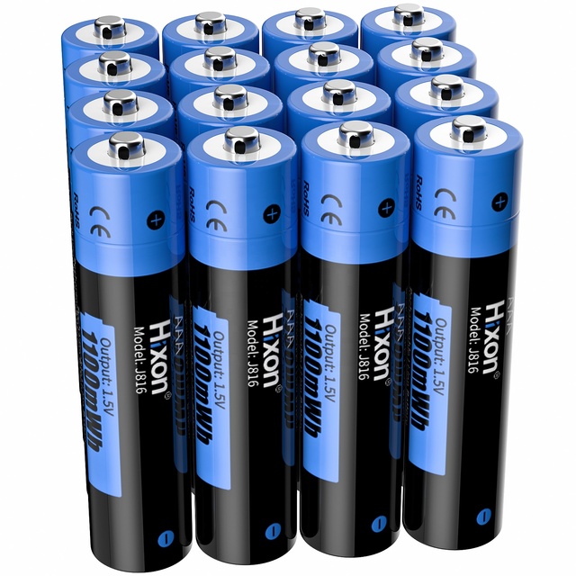 1500 Times Long Cycle Life Hixon Quick Charge 1.5V 1100mWh AAA Rechargeable Solid State Lithium Battery CE Certified Batteries