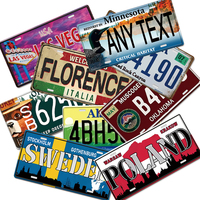 Placa de metal en relieve con matrícula de aluminio decorativa personalizada, letrero de Metal personalizado para Decoración