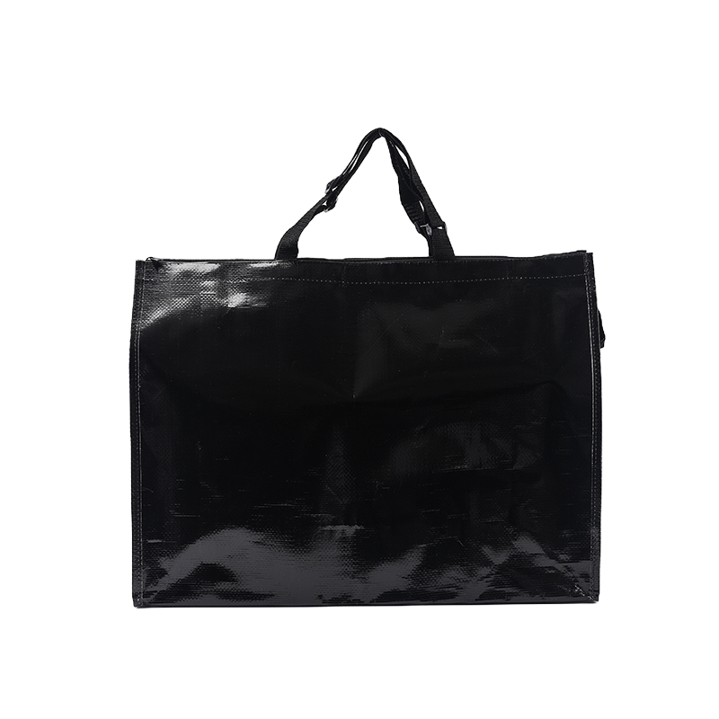 Eco friendly waterproof pp woven shopping bag recyclable laminated pp woven tote bag with zipper