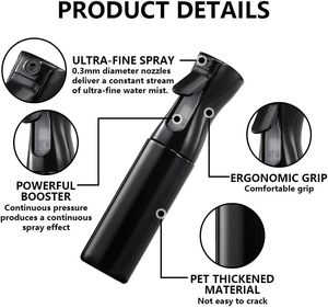 ขวดสเปรย์พ่นละอองน้ำพลาสติกขนาด200มล. 300มล. 500มล. ขวดสเปรย์ฉีดน้ำสำหรับช่างตัดผม - Product Image 3