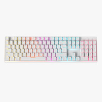 Clavier mécanique filaire rétroéclairé 104 touches pour jeux sur ordinateur, clavier transparent personnalisé en gros