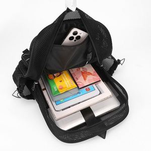 Sac à dos en maille intégrale durable pour l'école, la sécurité, les voyages, sac en maille transparente robuste avec compartiment pour ordinateur portable et plusieurs poches - Product Image 5