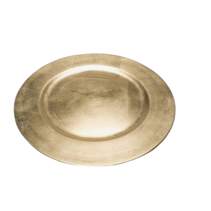 Assiette de Présentation Ronde en Métal Plaqué Or de Luxe – Vente en Gros, Plateau Décoratif pour Mariages, Fêtes et Maison - Product Image 1