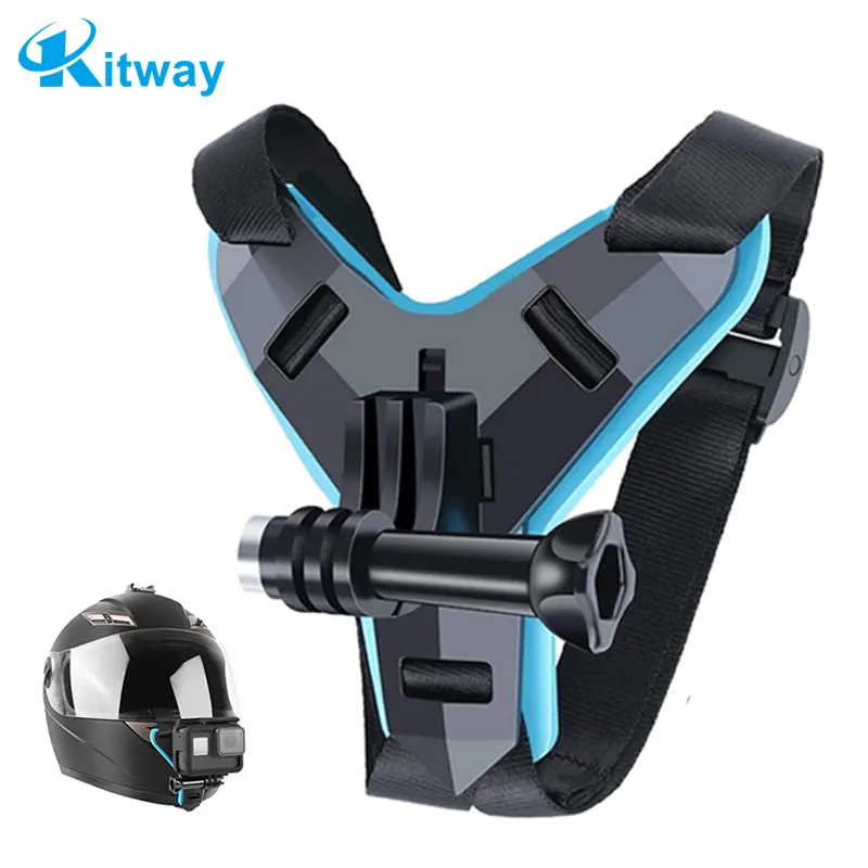 Motorcycle Shots Full Face Helmet Chin strap Chin Stand Mount Holder for GoPro Hero 10 9 8 7 6 5 4 Xiaomi Yi Action camera
