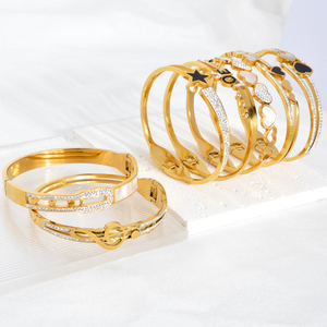 เครื่องประดับแฟชั่น Bijoux <span class=keywords><strong>เพทาย</strong></span>18พันทองชุบขายส่งสแตนเลสสร้อยข้อมือเครื่องประดับ - Product Image 5