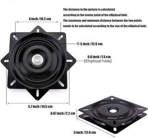Cuscinetto a sfera rotante universale giradischi per carichi pesanti di 360 gradi mobili da tavolo con Base giradischi - Product Image 2