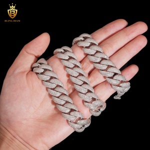 ได้รับการรับรอง GRA PASS Diamond Tester เครื่องประดับฮิปฮอป iced OUT VVS <span class=keywords><strong>Moissanite</strong></span> สร้อยคอโซ่925เงินสเตอร์ลิง16มม. - Product Image 6