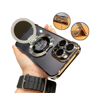 Cocok untuk Iphone15 casing ponsel braket 14PROMAX tanpa batas kebocoran magnetik standar 13 permeabilitas tinggi melindungi - Product Image 1