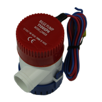 STARFLO 1100GPH 12V/24V DC Pompe à eau de mer alimentée par batterie Mini pompe submersible pour bateau