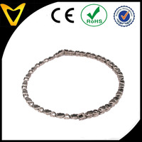 Boîte ronde pour femmes, collier à maillons fins en or, 3mm, 1 pièce