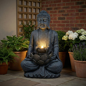 Fuente de Agua Zen Moderna con Tema de Pájaros, Hecha a Mano con Resina y LED, Decoración Impermeable para Jardín, Terraza y Fiestas - Product Image 1