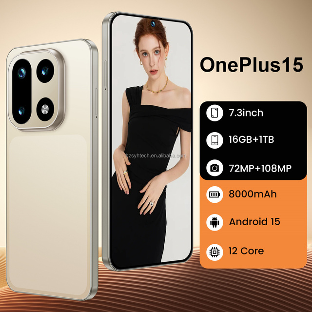 2026 Latest Flagship Smartphone Oneplus15 Orignal Android Phone 7.3 Inch 16GB+1TB 108MP Camera Quick Unlock Multi-tasking