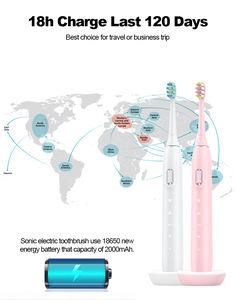 Potente spazzolino da denti ricaricabile senza fili USB spazzolino da denti sbiancante elettronico impermeabile spazzolino elettrico sonico ad ultrasuoni - Product Image 6