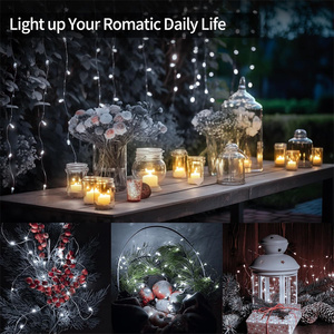 Guirlande lumineuse LED de Noël avec télécommande, fil de cuivre, lumières féériques étoilées pour arbre de Noël, guirlande, fête, mariage, décoration intérieure et extérieure - Product Image 4