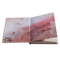 Impression personnalisée couverture rigide Manifestation objectif agenda quotidien planificateur A5 rose cahier flanelle couverture en lin auto-amour Journal