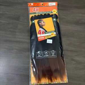 Capelli per trecce pre-stirati 4X da 240g, forniture di fabbrica, molto richiesti, per trecce africane, extension per box braids e stili all'uncinetto - Product Image 2