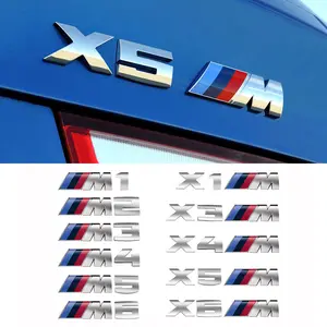 bmw metal logo Suppliers-For BMW 1Series 2 Series 3 Series 5 Series X1X3X4X5X6 M standard decoration modified car Styling metal stickers Auto Accessories