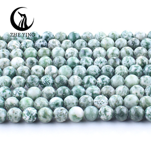Zhe Ying 6mm 8mm 10mm perles <span class=keywords><strong>de</strong></span> pierre <span class=keywords><strong>de</strong></span> jaspe point vert cristal <span class=keywords><strong>de</strong></span> guérison pierres précieuses en vrac perles <span class=keywords><strong>de</strong></span> jaspe point vert - Product Image 5
