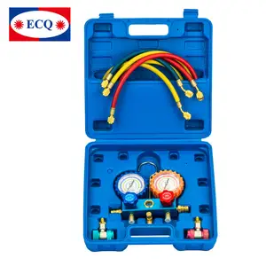 CT-136AS Aluminum Manifold gauge set r134a r410a with valve 90 cm imported Charging Hose