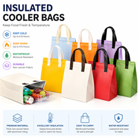 Sac isotherme pliable en aluminium de qualité alimentaire, doublé, réutilisable, pour la livraison de repas et les courses
