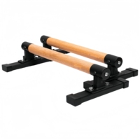 Barres parallèles en bois de différentes tailles Barre de trempage avec poignées épaisses en hêtre Supports push-up en métal
