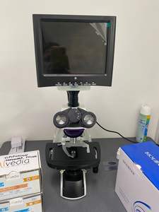 Display professionale da 8 pollici microscopio biologico attrezzatura da laboratorio veterinario con tripletta binoculare incernierata per esperimenti - Product Image 3